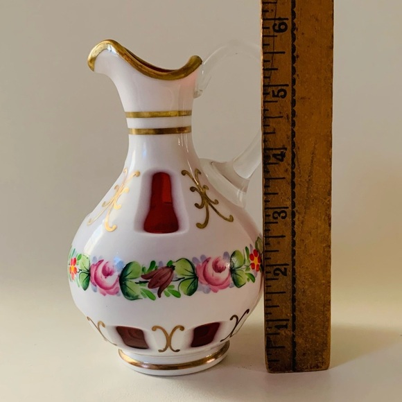 Bohemia Art Glass Czech Cased Glass 6” - Picture 2 of 11